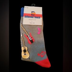 Men's Music Pattern Novelty Socks Size 10-13